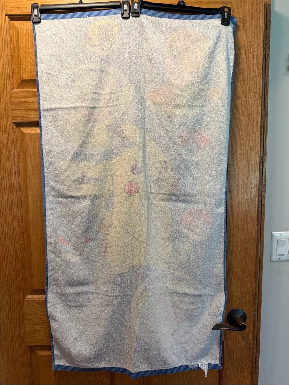 Pokémon Printed Beach Towel Pikachu & Friends 47”x25” Cotton Blue/Yellow